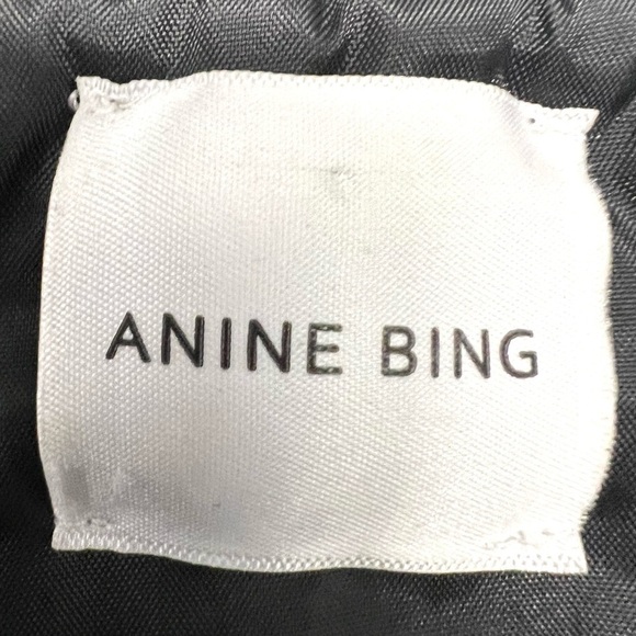 Anine Bing Black Wool Blend Bauble 3D Textured Zipper Front Jacket Coat Womens S - Picture 16 of 16